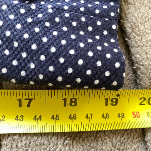 TOMMY Hilfiger Double Breasted Polka Dot Belted Trench Coat Navy & White Size L - Picture 12 of 12